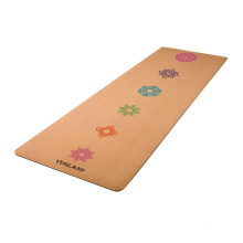 yugland personalized custom private label double layer soft eco friendly custom cork tpe cork rubber yoga mat